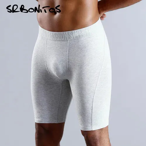 Long Breathable Cotton Men Boxer Underwear