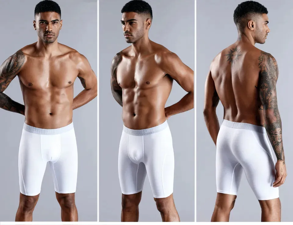 Long Breathable Cotton Men Boxer Underwear