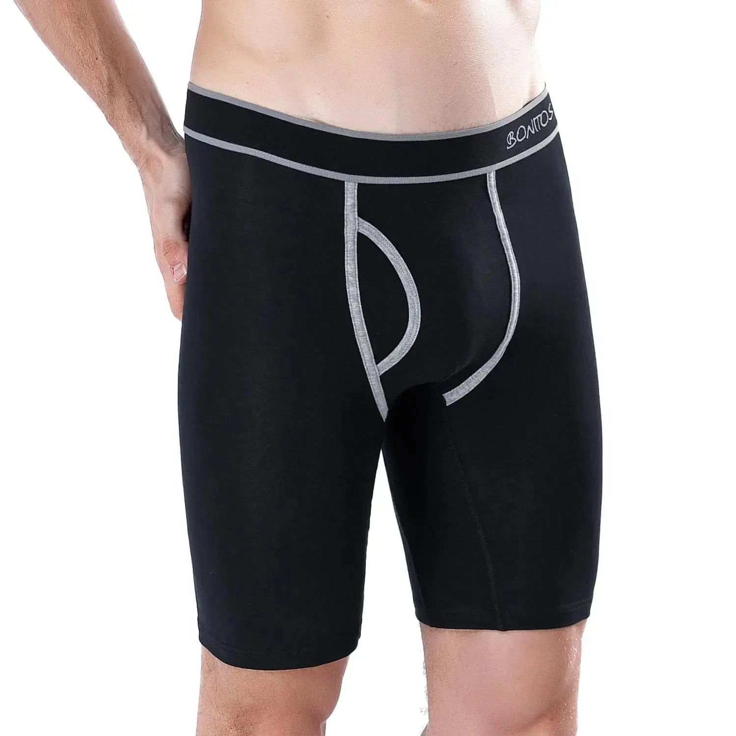 Long Breathable Cotton Men Boxer Underwear