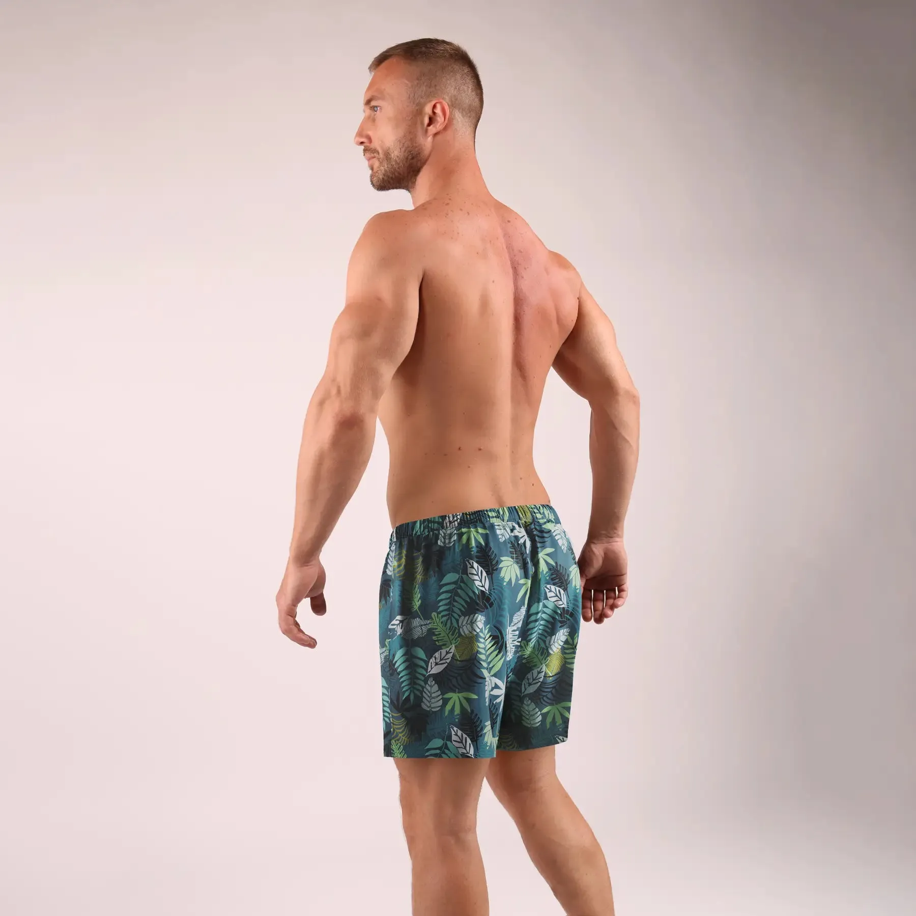 Loose Fit Boxer, 3.2", Fern Leaves