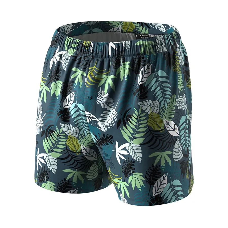 Loose Fit Boxer, 3.2", Fern Leaves