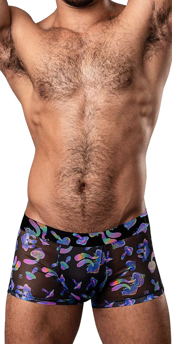 Male Power 145-294 Hazy Dayz Pouch Short Mushrooms