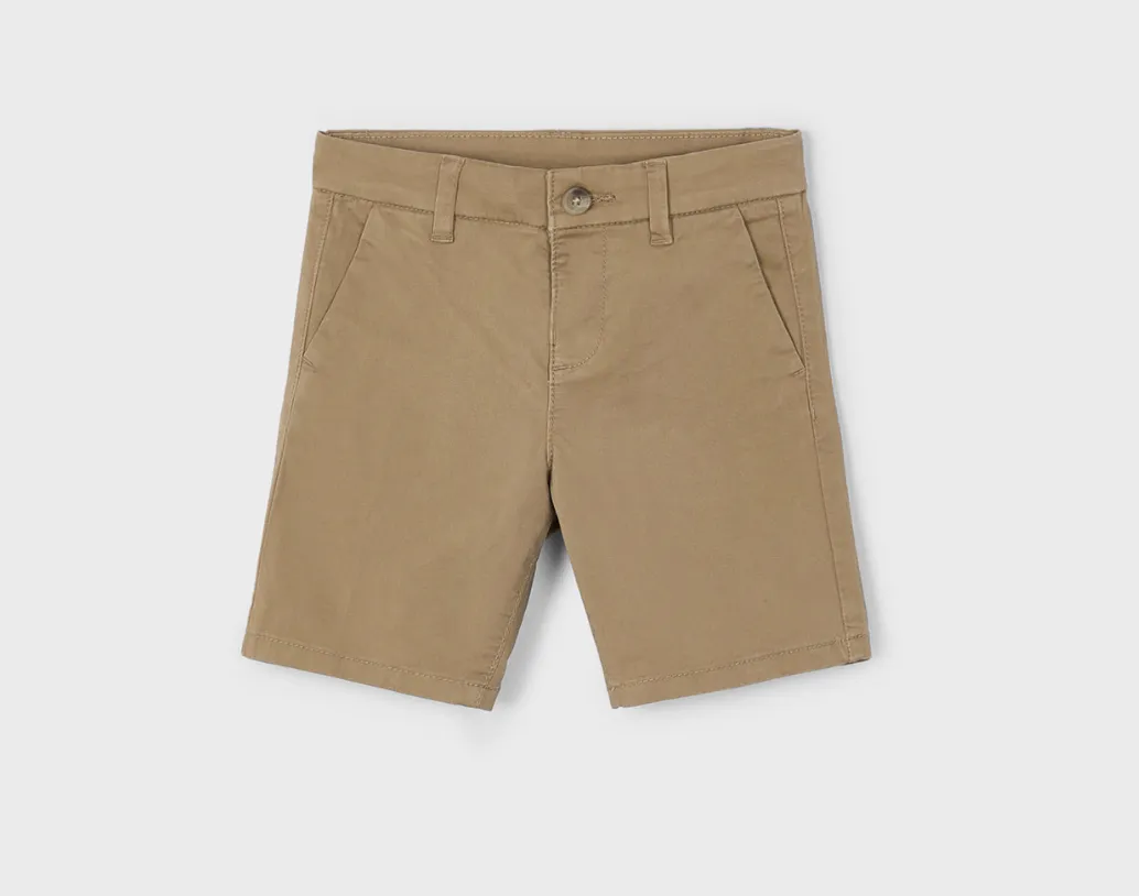 Mayoral Boy Dark Khaki Twill Chino Shorts