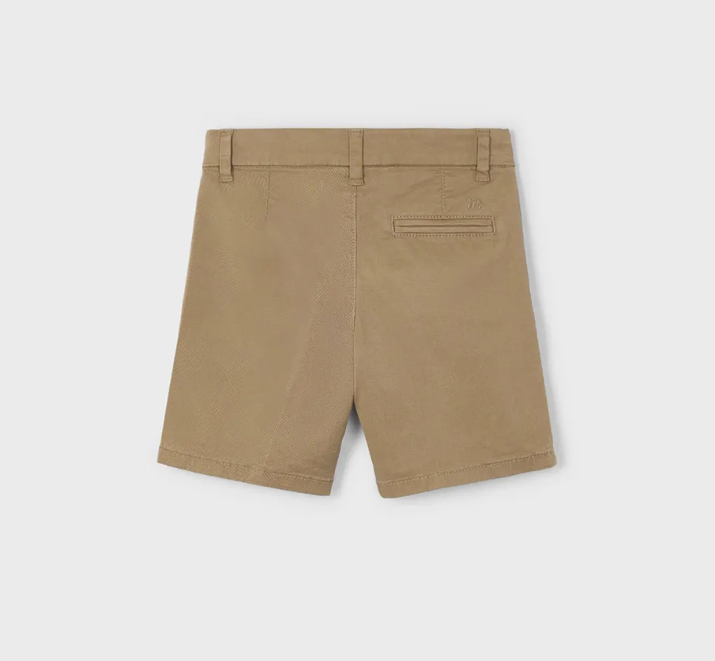 Mayoral Boy Dark Khaki Twill Chino Shorts