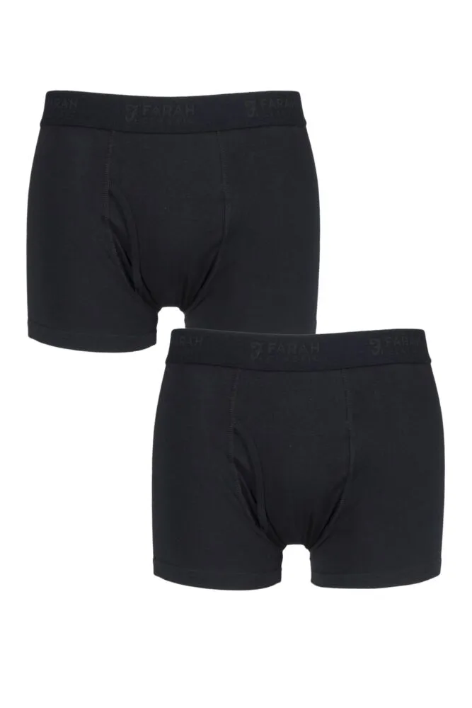 Mens 2 Pair Farah Plain Trunks