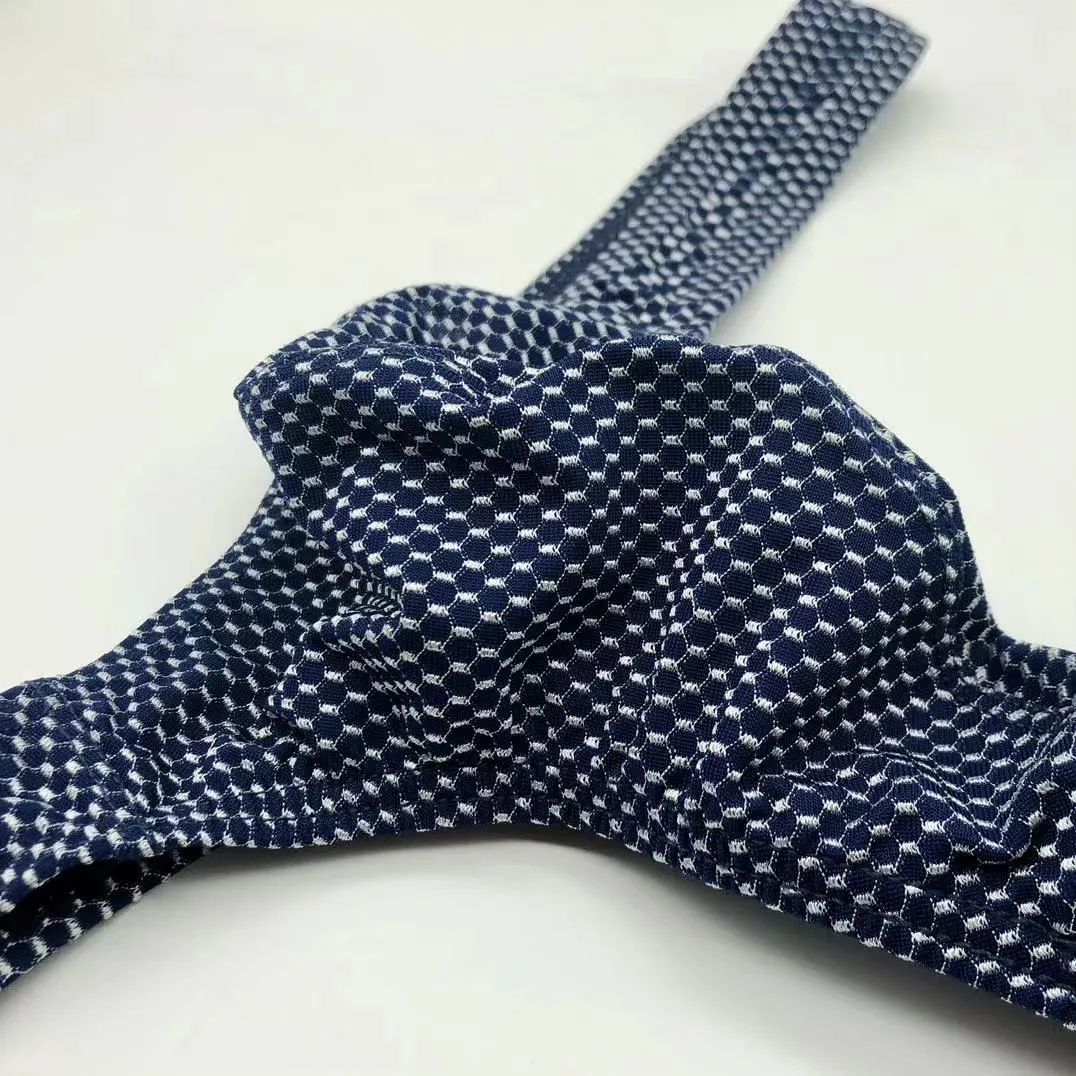 Men's 3D Pouch Honey Comb Pattern Thongs (4-Pack) JEWYEE B703