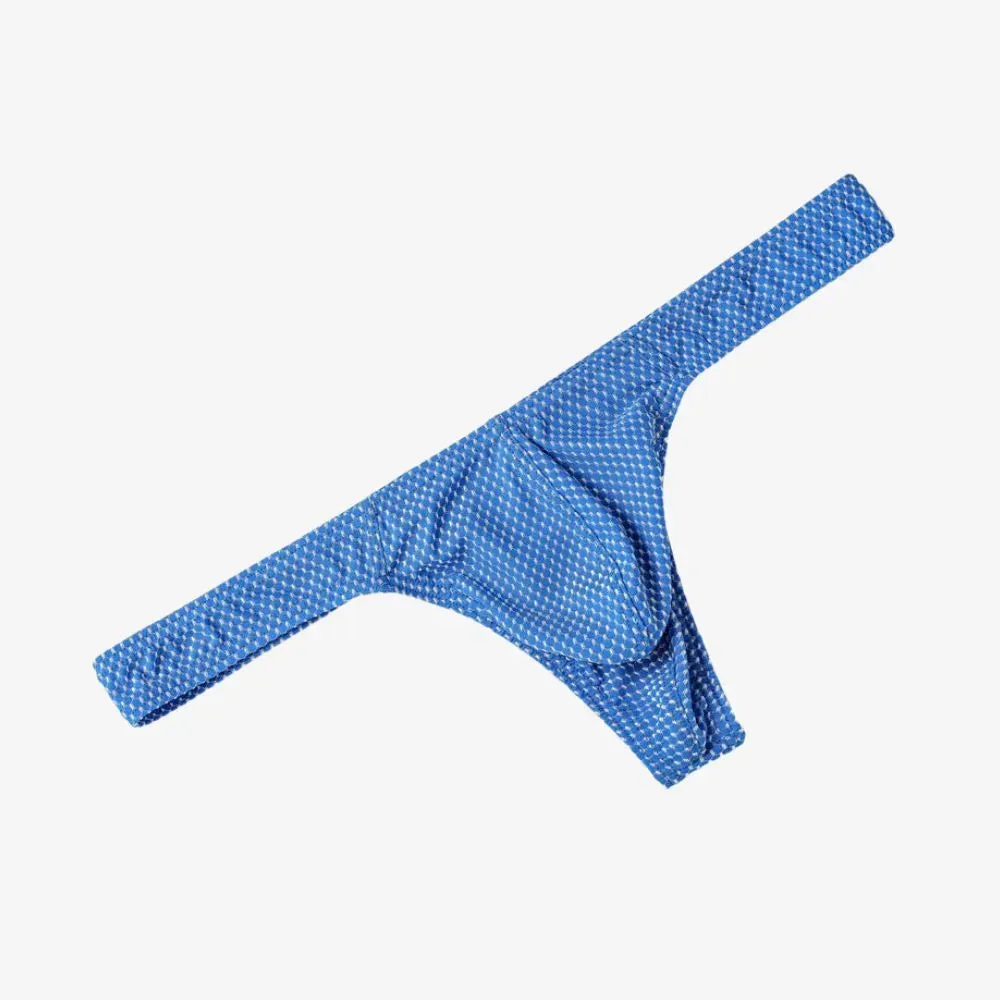 Men's 3D Pouch Honey Comb Pattern Thongs (4-Pack) JEWYEE B703