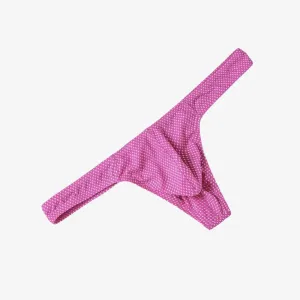 Men's 3D Pouch Honey Comb Pattern Thongs (4-Pack) JEWYEE B703
