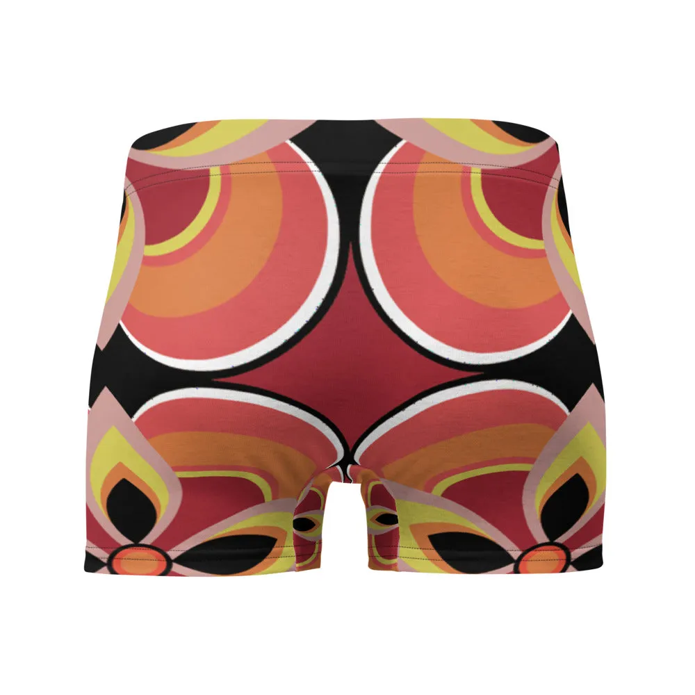 Mens Boxer Briefs | Orange Pattern | Mid Century Modern Style