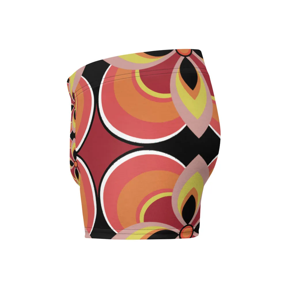 Mens Boxer Briefs | Orange Pattern | Mid Century Modern Style