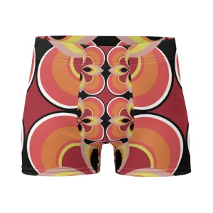 Mens Boxer Briefs | Orange Pattern | Mid Century Modern Style
