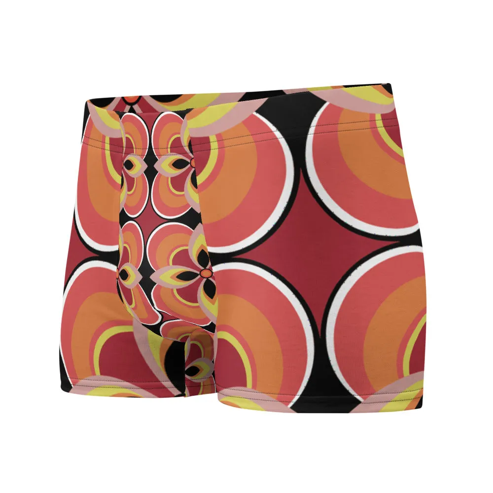 Mens Boxer Briefs | Orange Pattern | Mid Century Modern Style