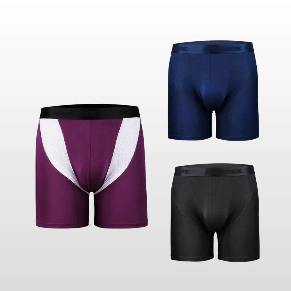 Men's Modal Boxer Briefs Up to Size 2XL  (3-Pack) -JEWYEE KM 189