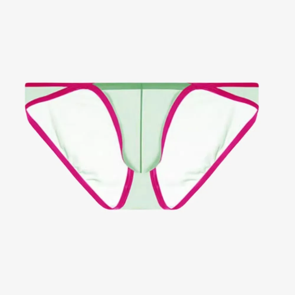 Men's See-through Ultra Thin Ice Silk Low-Rise Briefs (4-Pack) -JEWYEE AY 837M