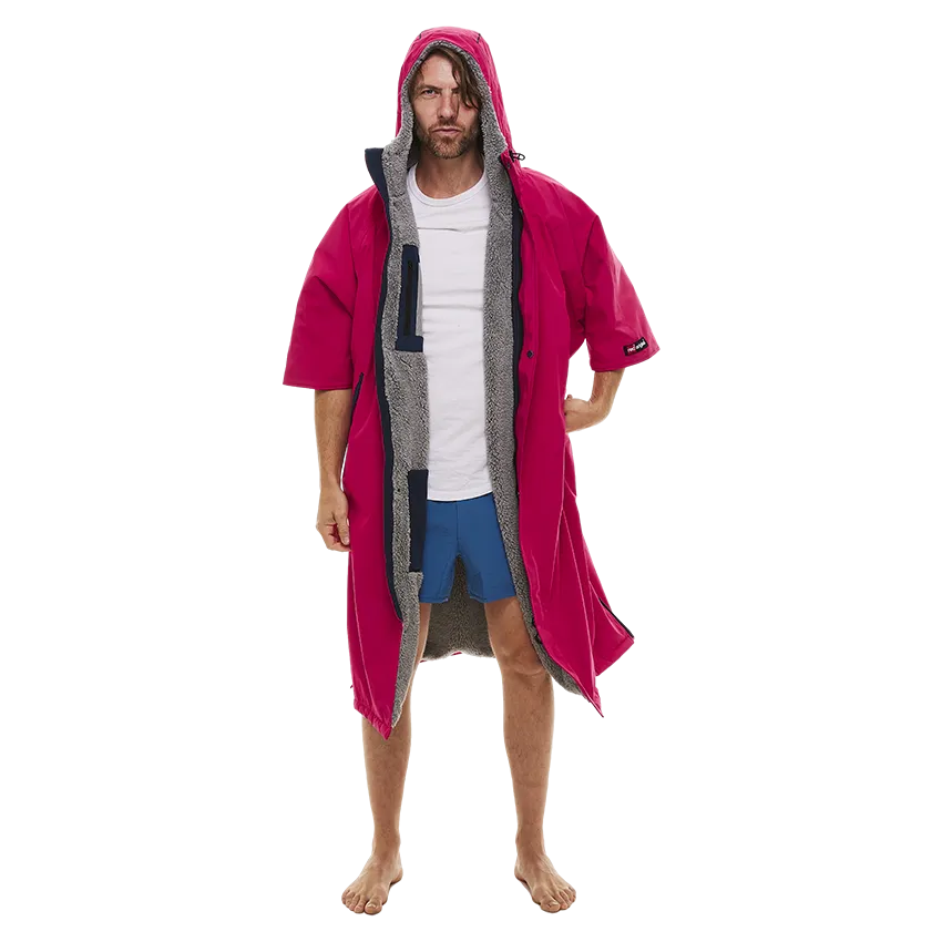 Men's Short Sleeve Pro Change Robe EVO - Fuchsia