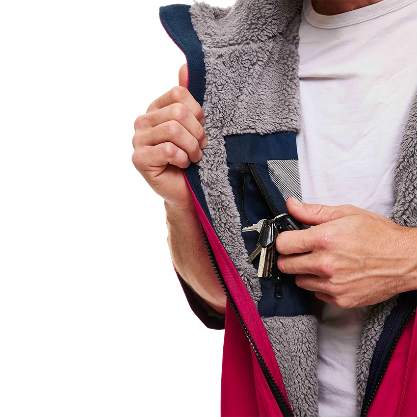 Men's Short Sleeve Pro Change Robe EVO - Fuchsia