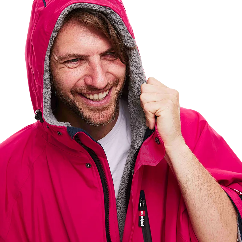 Men's Short Sleeve Pro Change Robe EVO - Fuchsia