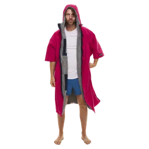 Men's Short Sleeve Pro Change Robe EVO - Fuchsia
