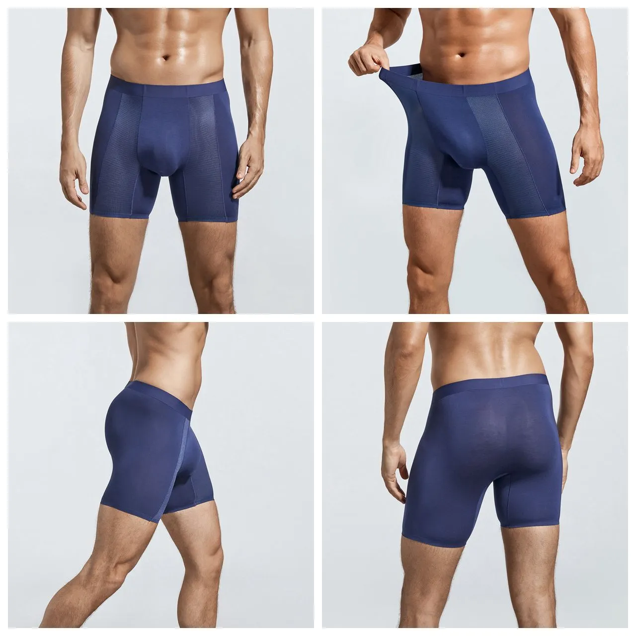 Men's Ultra Thin Modal Boxer Briefs Up to Size 2XL  (3-Pack) -JEWYEE M26