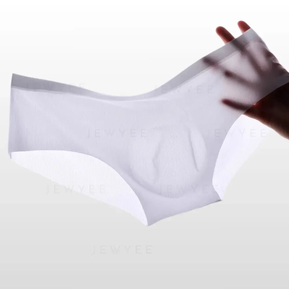 Men's Ultra Thin Ribbed Ice Silk Briefs (4-Pack) -JEWYEE-AY 863SJ