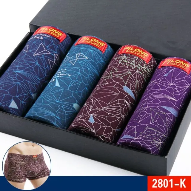 Mens Underwear Boxers 4pcs Fashion printed Men Underpants Boxer Shorts Modal Male Panties Pouch Sheath Underpants vetement homme