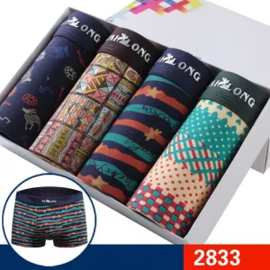 Mens Underwear Boxers 4pcs Fashion printed Men Underpants Boxer Shorts Modal Male Panties Pouch Sheath Underpants vetement homme