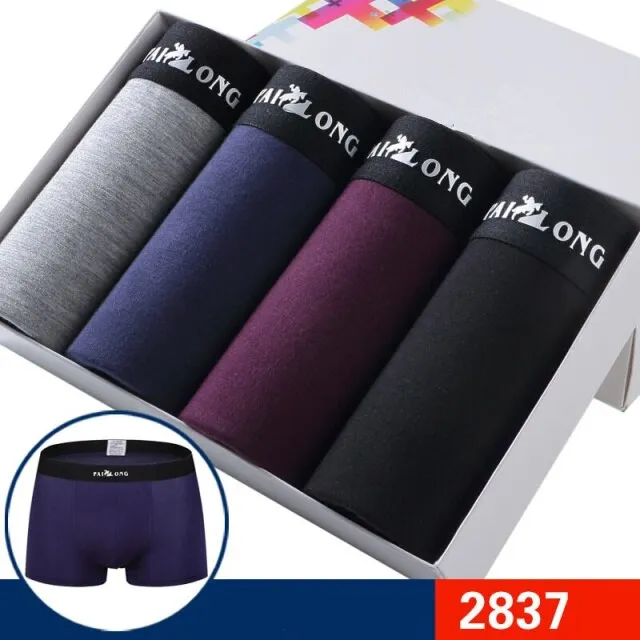 Mens Underwear Boxers 4pcs Fashion printed Men Underpants Boxer Shorts Modal Male Panties Pouch Sheath Underpants vetement homme
