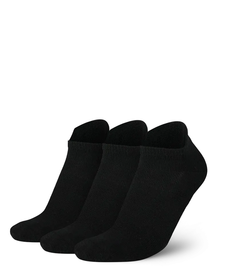 Merino Ankle Socks Black 3-Pack