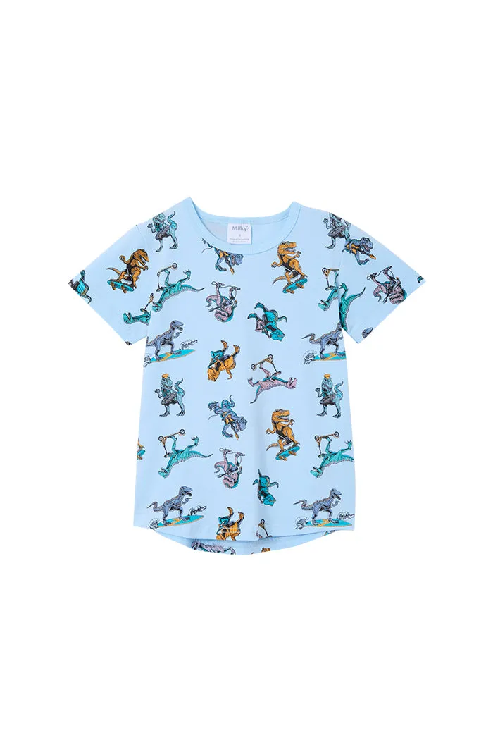 Milky | Dino Rock Skate Tee | Sizes 2-7