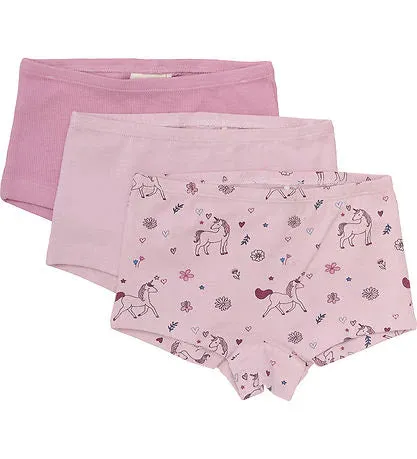 Minymo Girls 3PK Hipster Briefs Set - Dawn Pink