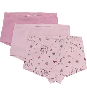 Minymo Girls 3PK Hipster Briefs Set - Dawn Pink