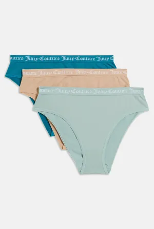 MULTI PACK OF 3 FLAT KNIT SEAMLESS MID-RISE BRIEFS