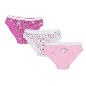 Nano Girls Panties 3 Pack - Pink/Rose