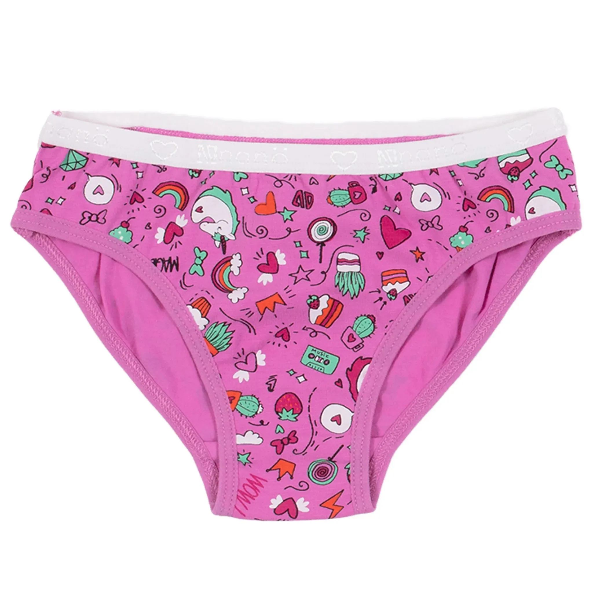 Nano Girls Panties 3 Pack - Pink/Rose