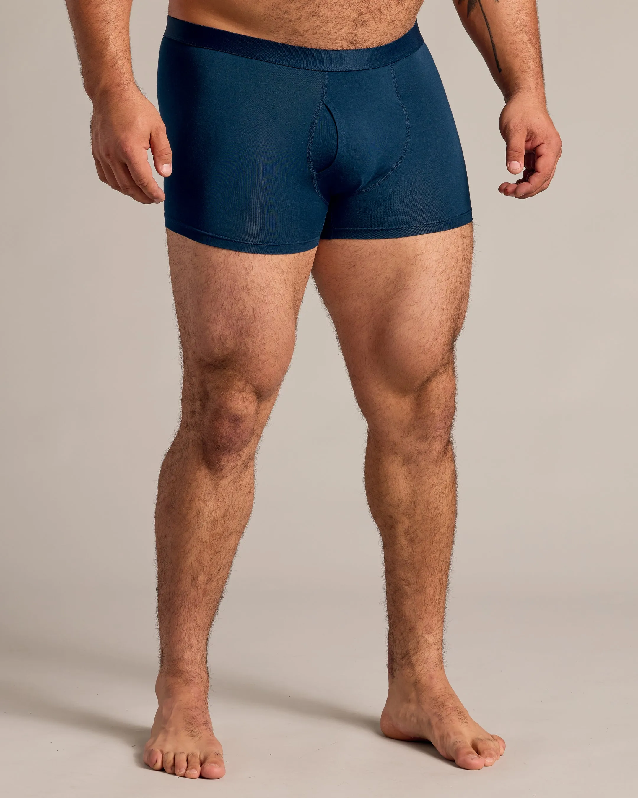 Navy Boxer Briefs W/ Fly 12-Pack