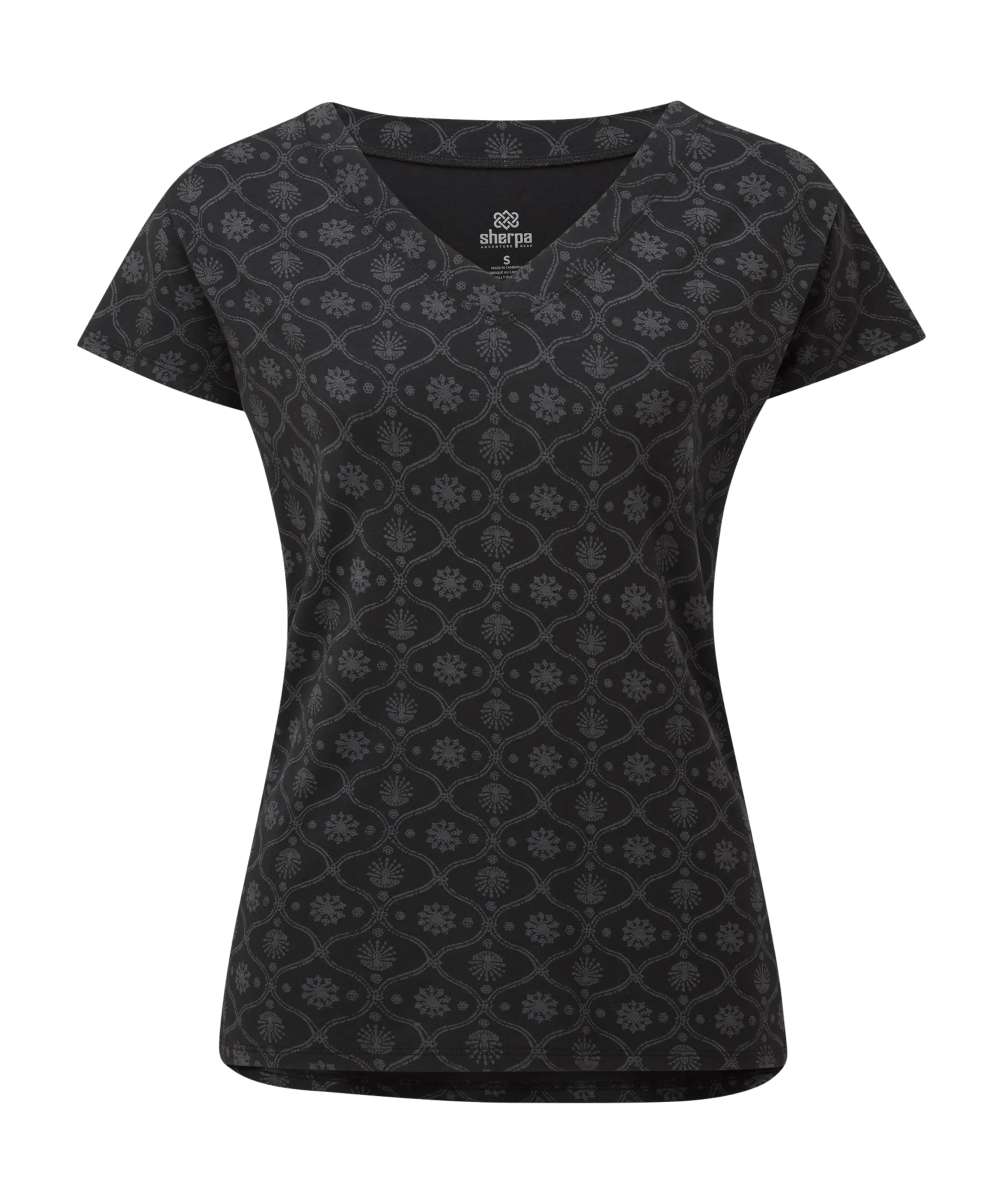 Neha V-Neck T-Shirt - Black Sublime