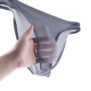 No-Chafe 3D Seamless Pouch - Men's Ultra Thin Ice Silk Briefs (5 Pack) - JEWYEE 808