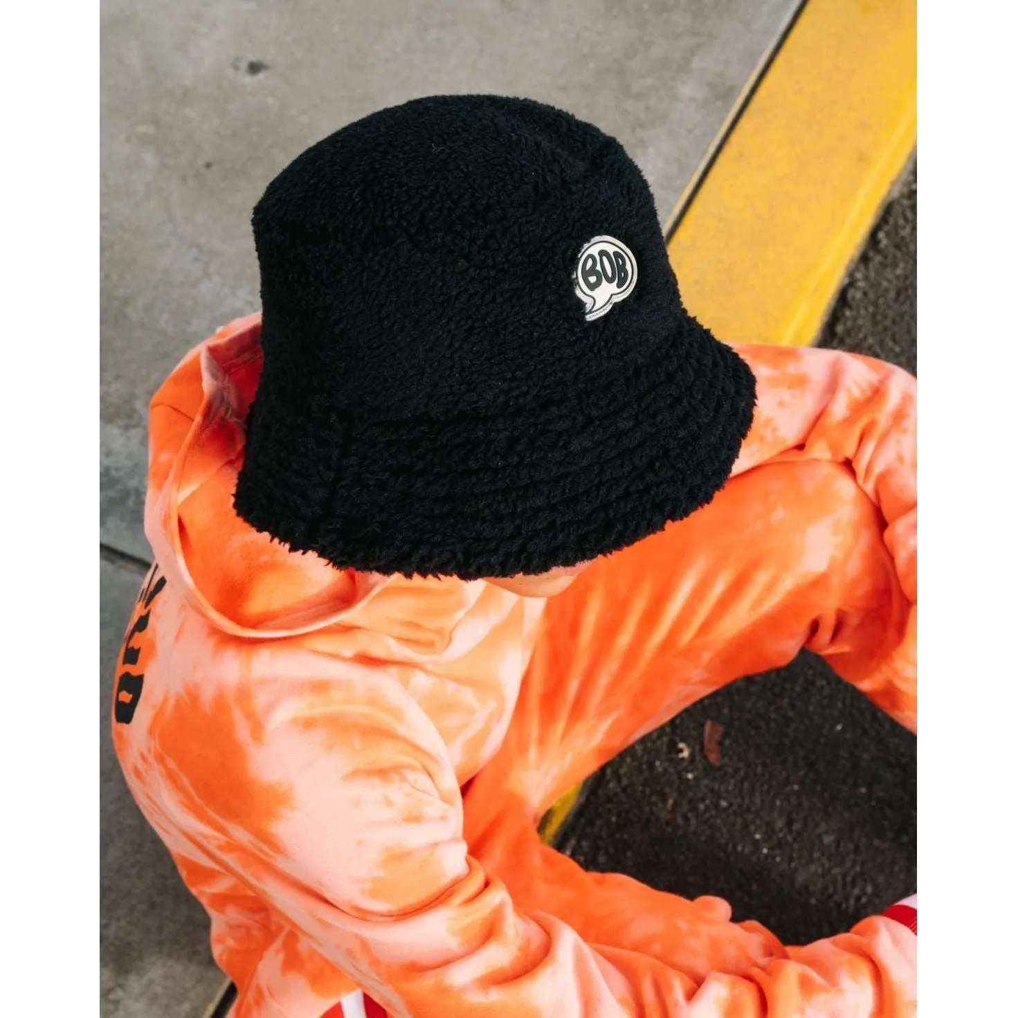 Orange Tie-Dye Fleece Joggers