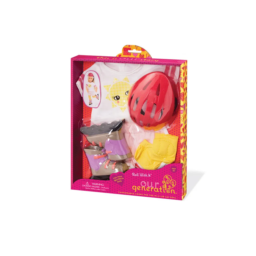 Our Generation Rollerblades Roll with it Outfit for 18" Doll