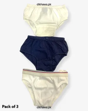 Pack of 3 Kids Panty Imported Stocklot Branded Girls Pure Cotton Printed Briefs Underwear Panty Combo