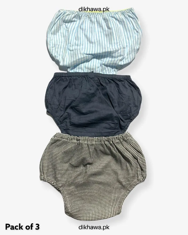Pack of 3 Kids Panty Imported Stocklot Branded Girls Pure Cotton Printed Briefs Underwear Panty Combo