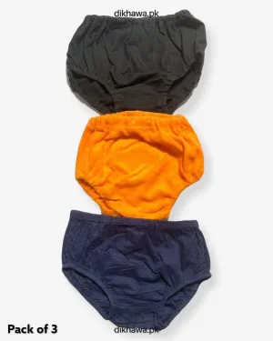 Pack of 3 Kids Panty Imported Stocklot Branded Girls Pure Cotton Printed Briefs Underwear Panty Combo