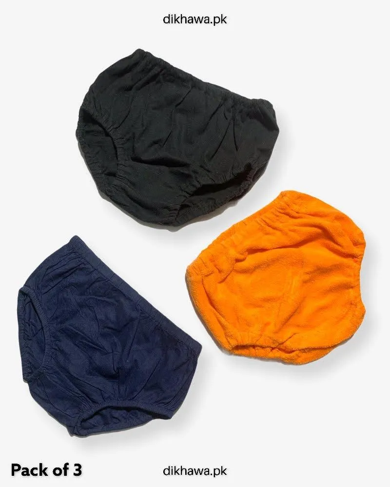 Pack of 3 Kids Panty Imported Stocklot Branded Girls Pure Cotton Printed Briefs Underwear Panty Combo