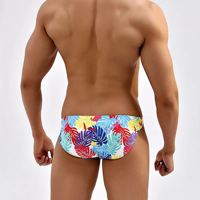 Pastel Flowers Skinny Swim Briefs