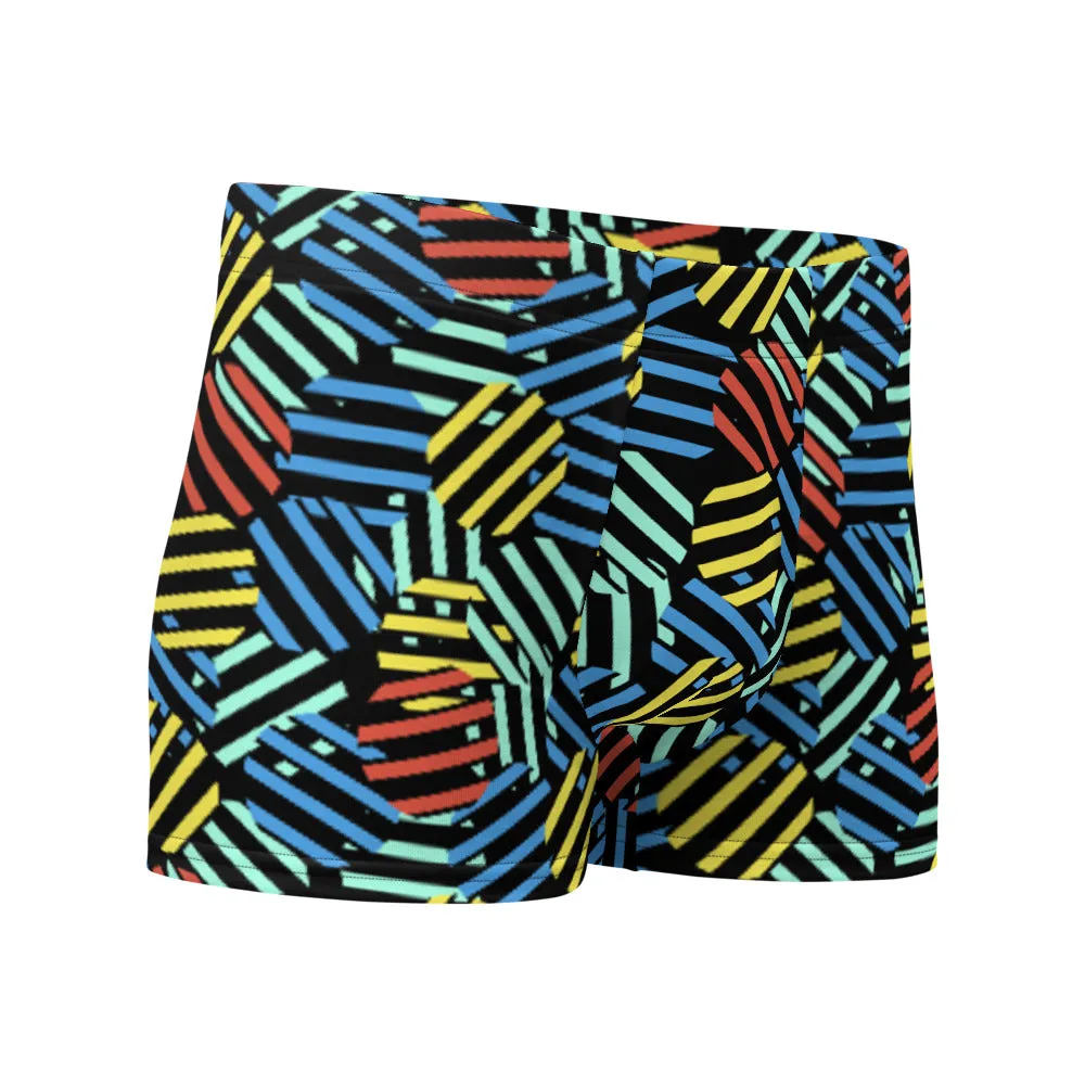 Patterned Men's Boxer Briefs | 80s Memphis Circular