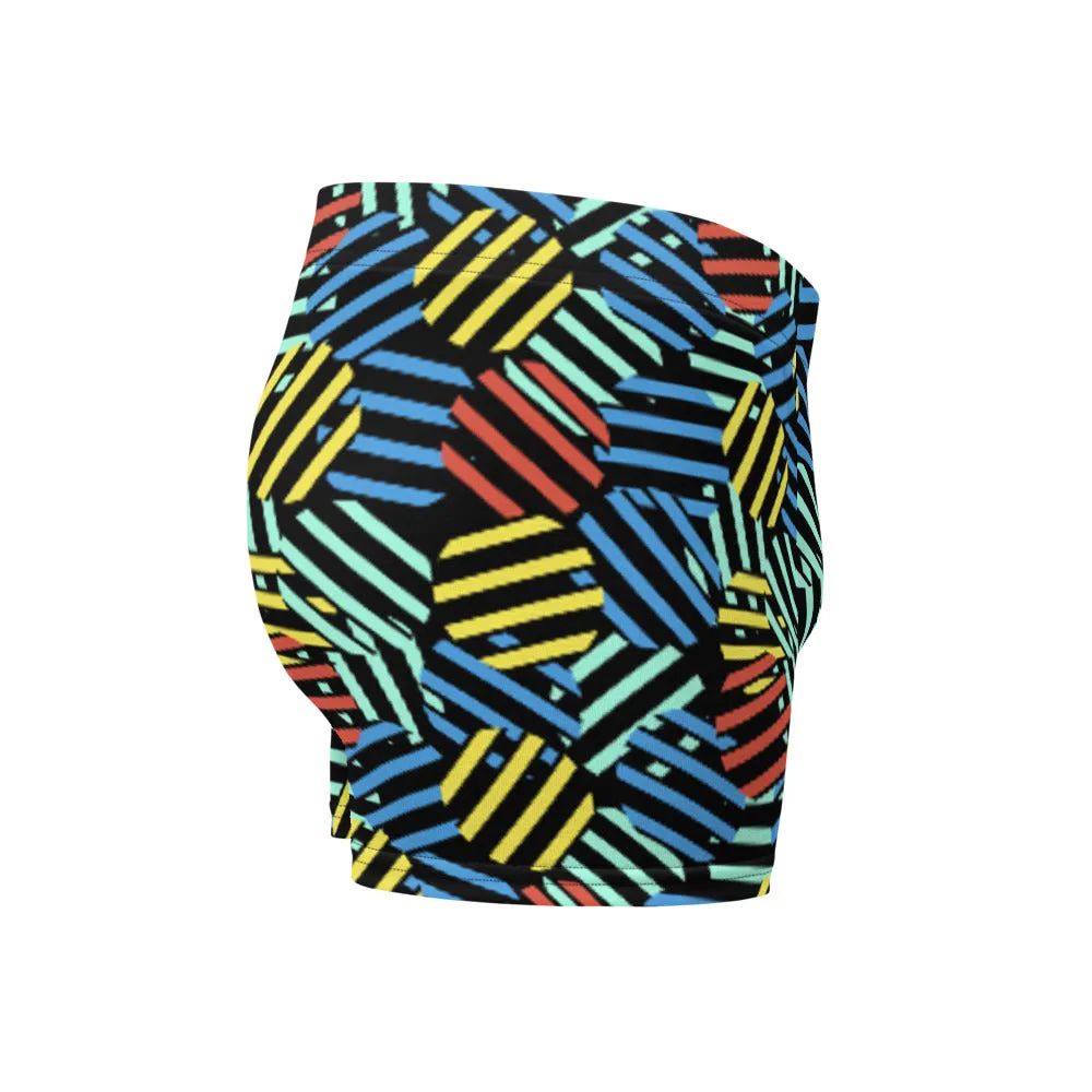 Patterned Men's Boxer Briefs | 80s Memphis Circular