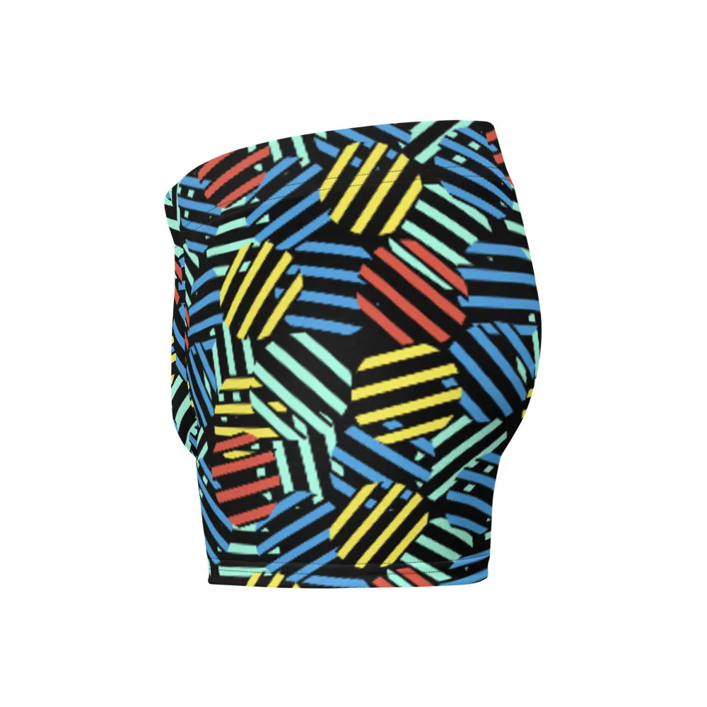 Patterned Men's Boxer Briefs | 80s Memphis Circular
