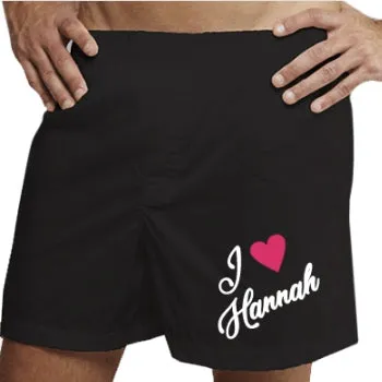 Personalized "I LOVE" Boxer Shorts