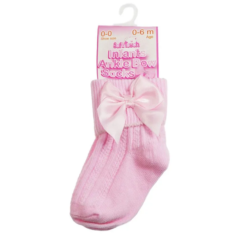 Pink Ankle Bow Socks