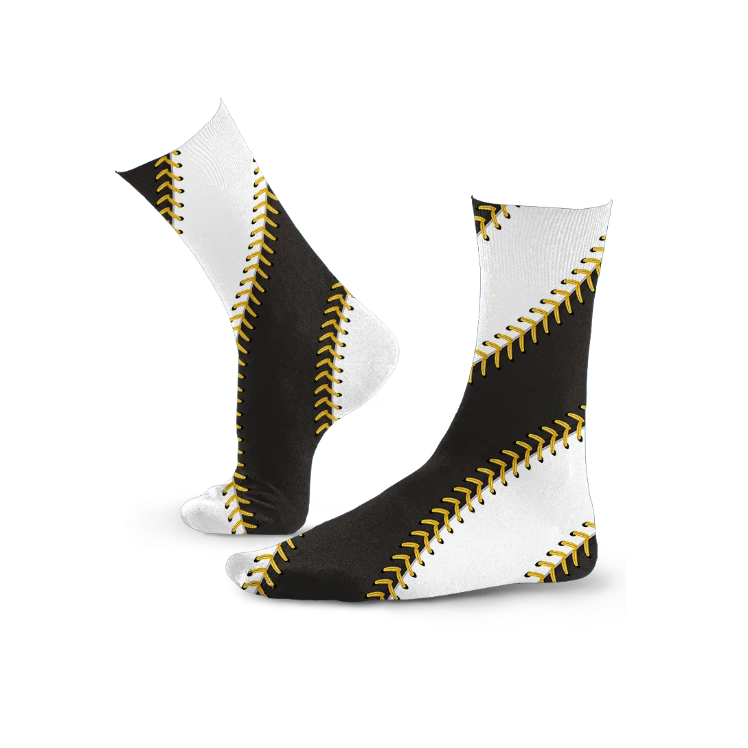 Pittsburgh Ball Stitch Crew Socks